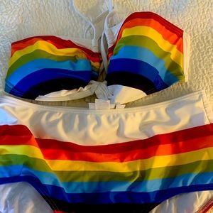 Rainbow ModCloth Bikini like new XL